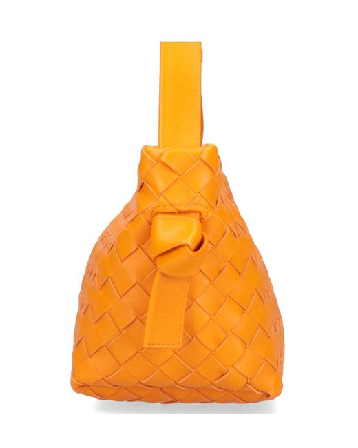 Bottega Veneta Orange Braided 'tie' Shoulder Bag