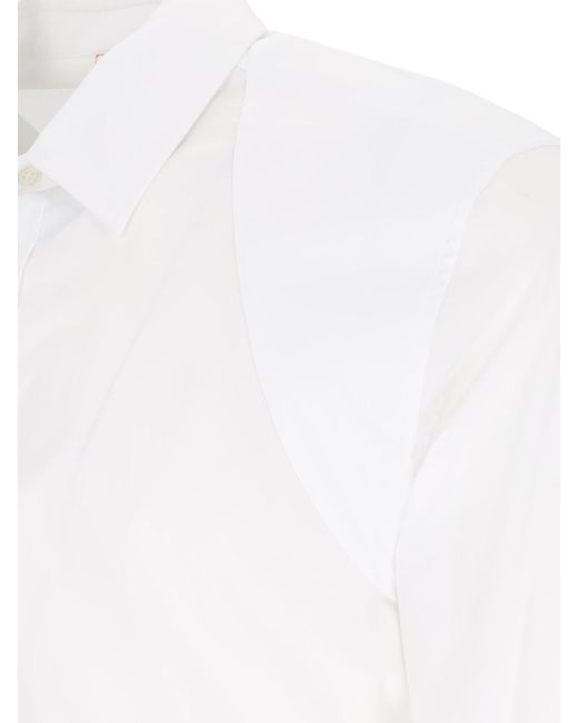 Alexander McQueen White Shirt With "harness" Signature for men
