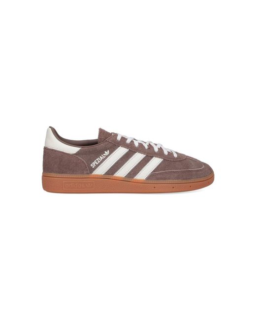 Adidas Brown Calf Leather Sneaker With Rubber Outsole