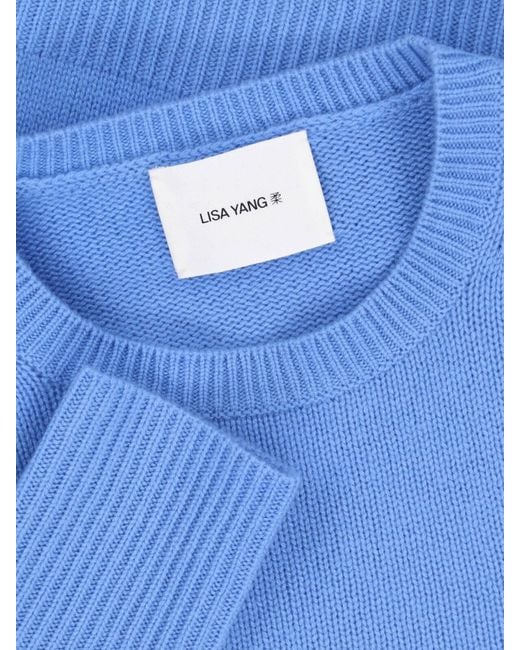 Lisa Yang Blue Cashmere Sweater