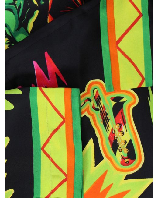 Casablancabrand Multicolor 'music For The People' Silk Shirt for men
