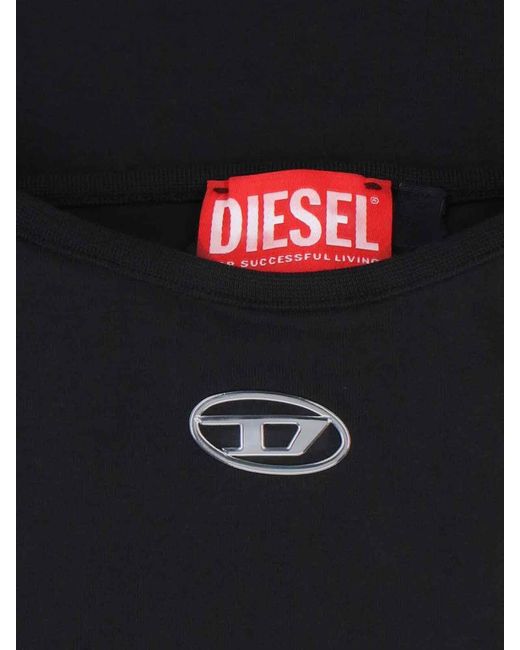 DIESEL Black Dresses Cotton