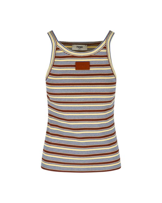 Fendi Multicolor Striped Knit Top