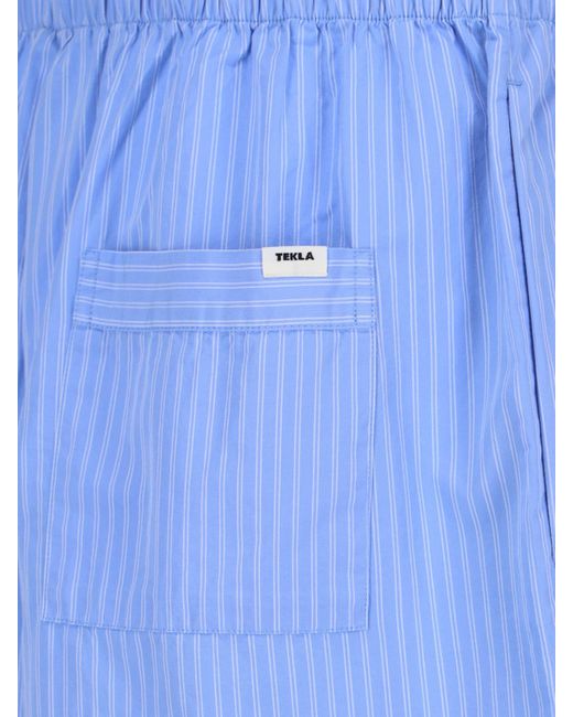 Tekla Blue Pyjama Shorts