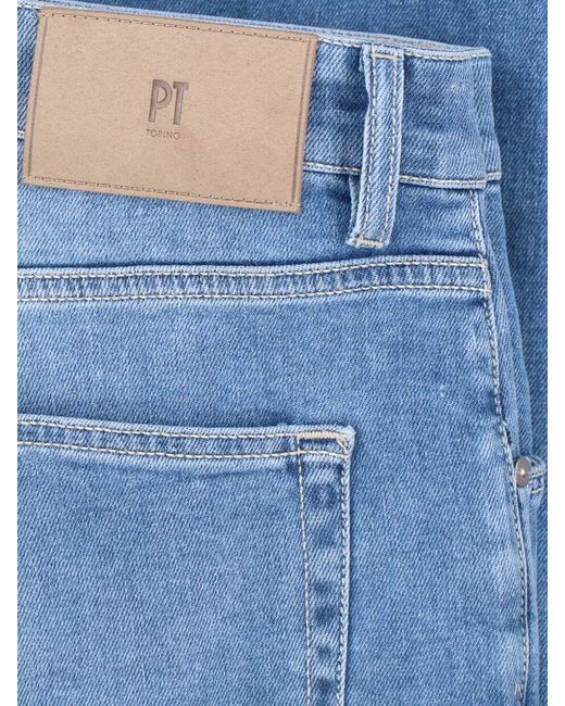 PT Torino Blue Straight Jeans for men