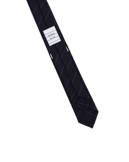 Thom Browne Black Wool Tie for men
