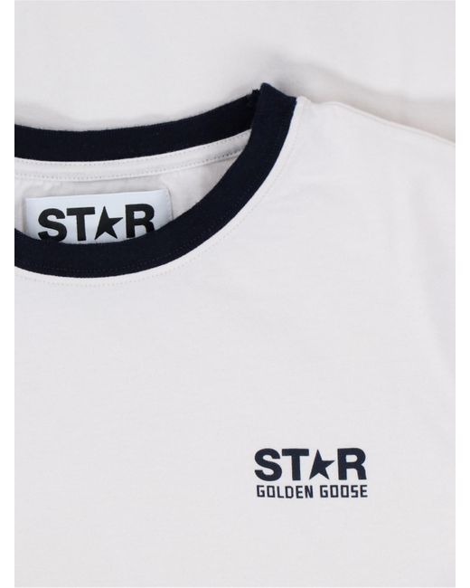 Golden Goose Deluxe Brand White T-Shirt With Logo
