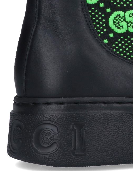Gucci Black GG Leather Boot for men