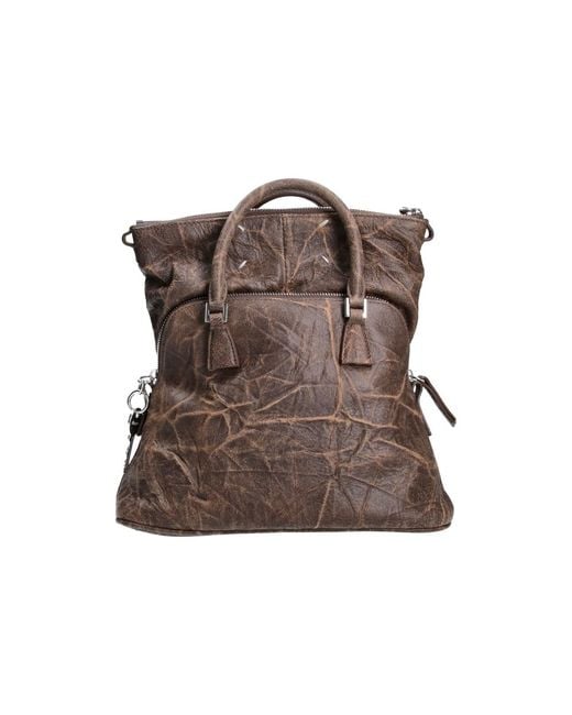 Maison Margiela Brown Mini Handbag “5 Ac Soft”