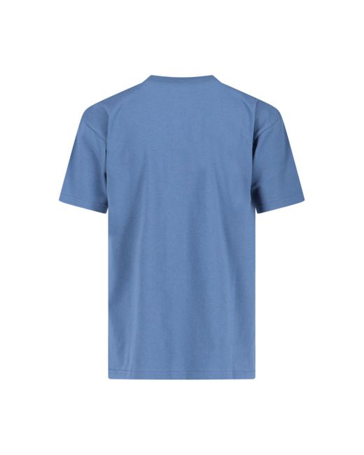 POLAR SKATE Blue 'graph' T-shirt for men
