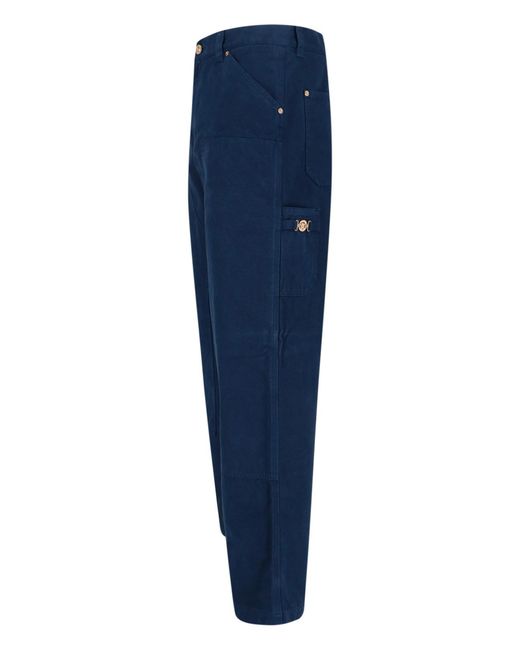 Versace Blue Carpenter Pants for men