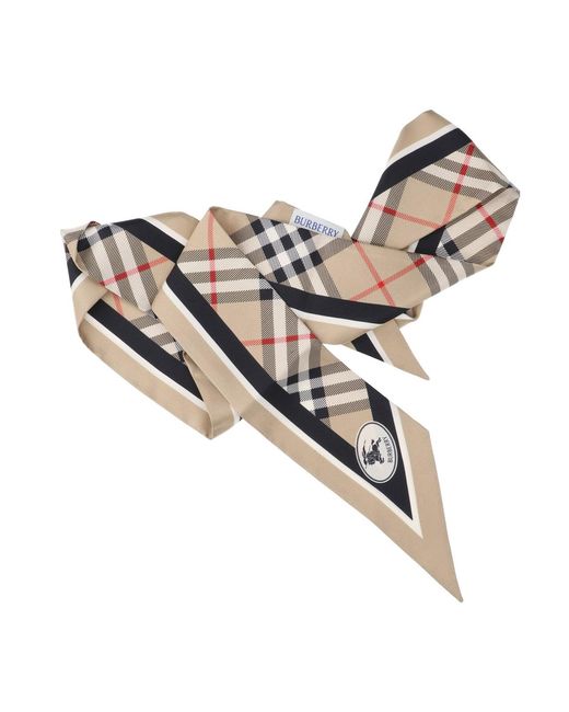 Burberry White Mulberry Silk Scarf