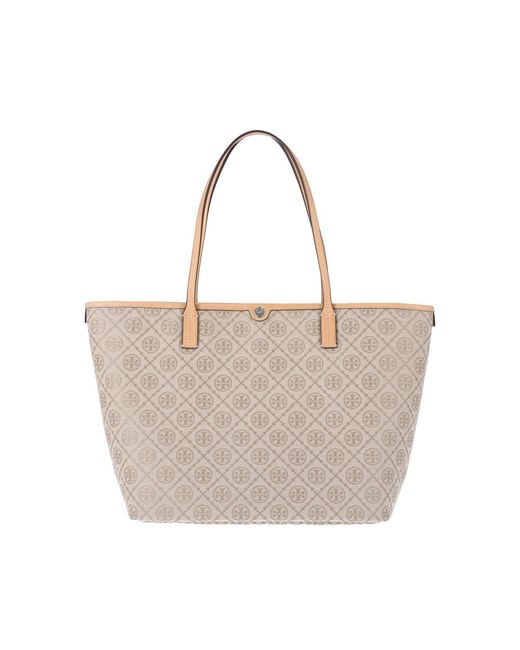 Tory Burch Natural Tote Bag "T Monogram"
