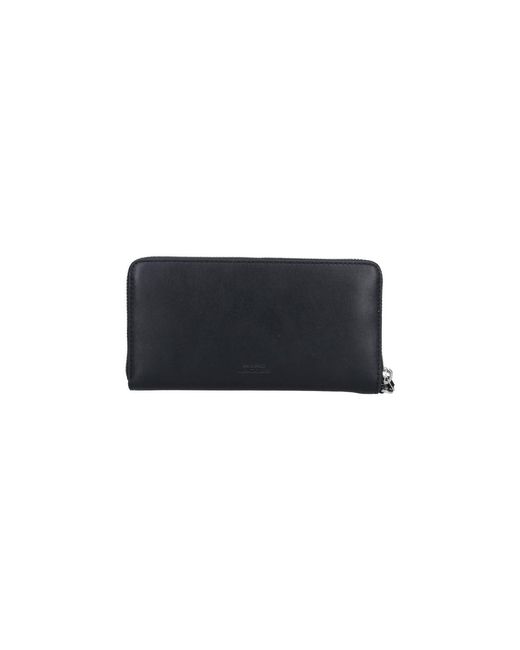 Marc Jacobs Black Split Cow Leather Wallet With Polyurethane Coating