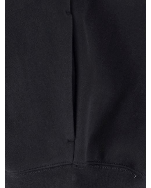 Fear Of God Black Cropped Half-Zip Embossed Logo Hoodie for men