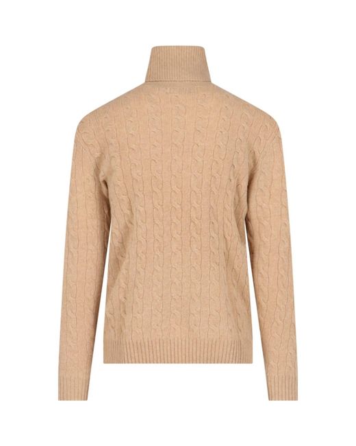 Maglione A Collo Alto Logo di Polo Ralph Lauren in Natural da Uomo
