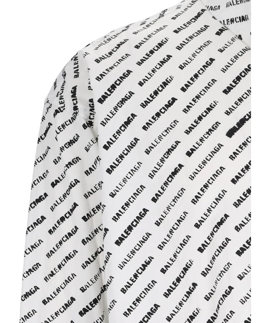 Camicia con stampa di Balenciaga in White da Uomo