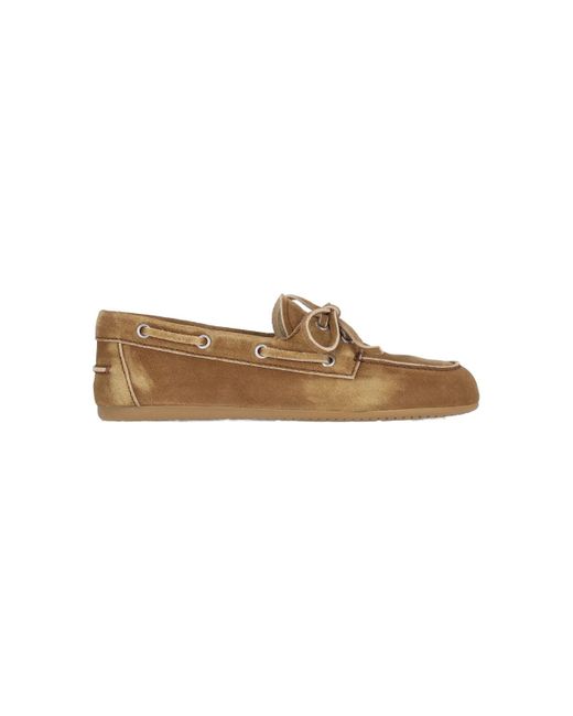 Miu Miu White Suede Loafers