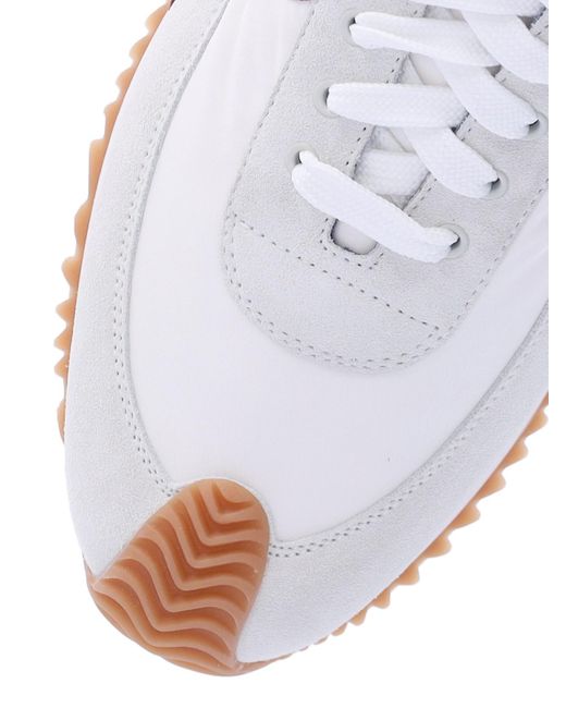 Sneakers 'Flow Runner' in pelle scamosciata e nylon di Loewe in White da Uomo