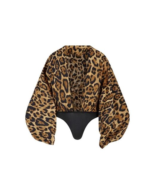 Alaïa Multicolor Animal Print Bodysuit