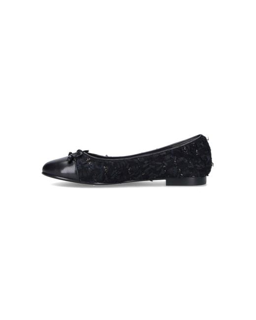 Tory Burch Black Tweed Ballet Flats