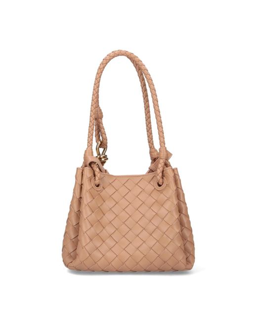 Borsa Piccola "Parachute" di Bottega Veneta in Natural