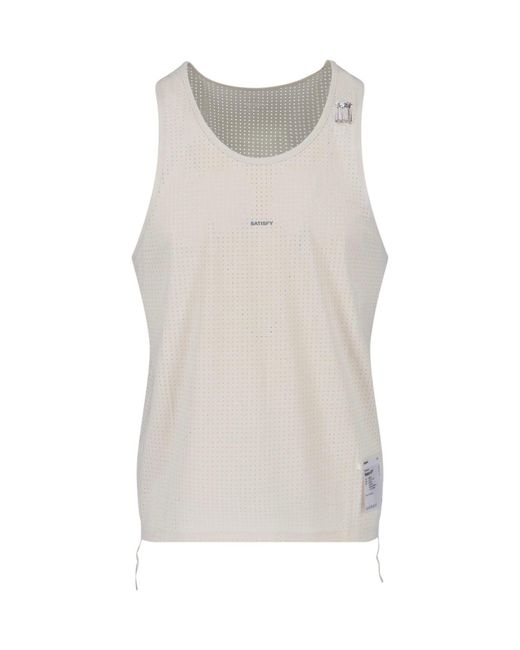Satisfy White Top "Space-O Singlet" for men