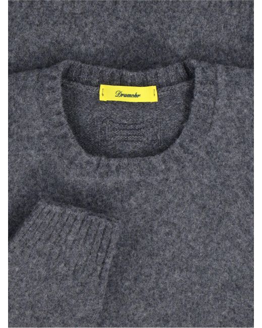 Drumohr Gray Wool Sweater for men