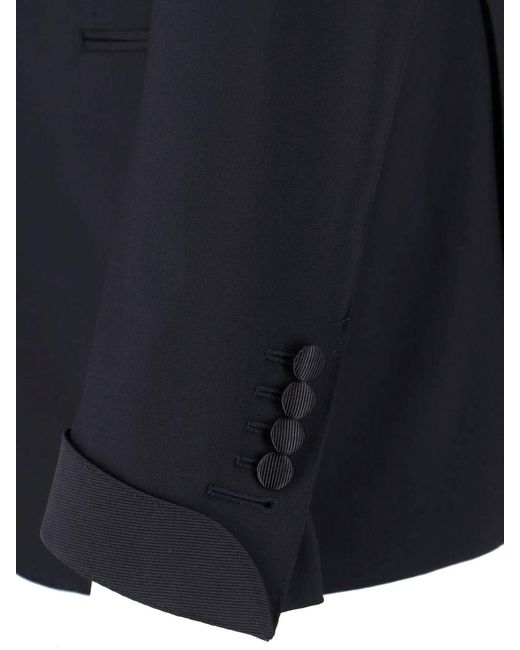 Tom Ford Blue Wool-Blend Stretch Jacket for men