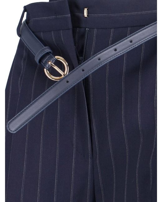 Max Mara Blue Virgin Wool Shorts