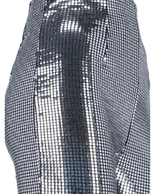 MM6 by Maison Margiela Blue Metallic Sequin Pants