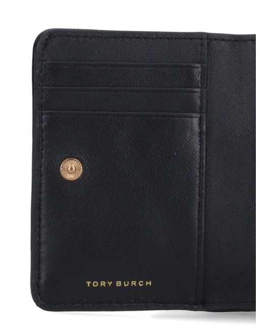 Portafoglio Bi-Fold "Kira Moto" di Tory Burch in Black