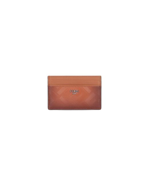 Fendi White Logo Card Holder for men