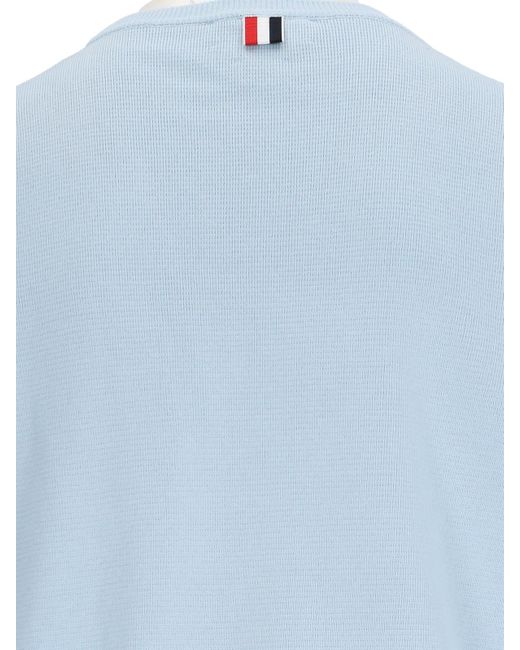 Maglione Logo di Thom Browne in Blue da Uomo
