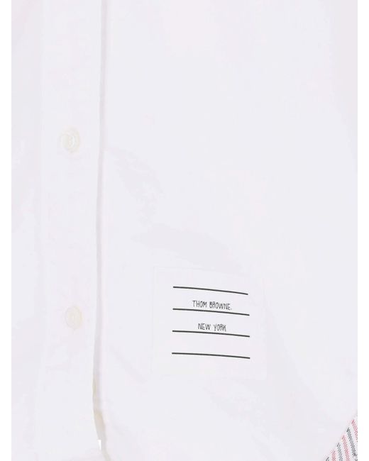 Thom Browne White Tricolor Detail Shirt