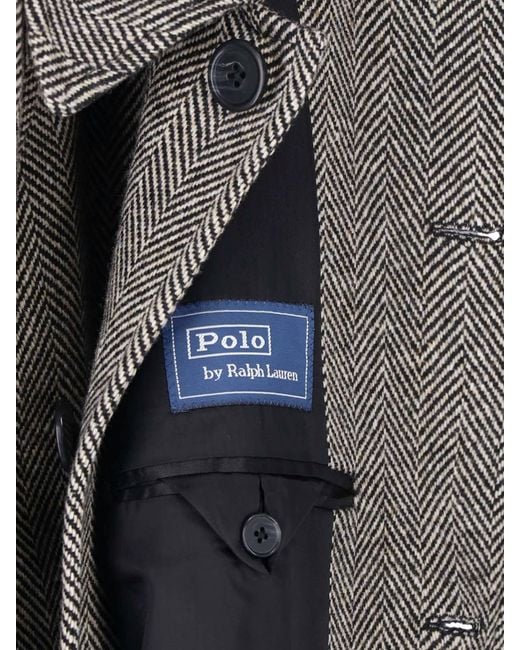 Polo Ralph Lauren Gray Wool Blend Coat