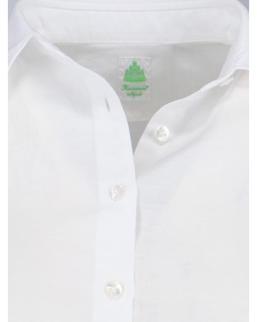 Finamore 1925 White Linen Blend Shirt