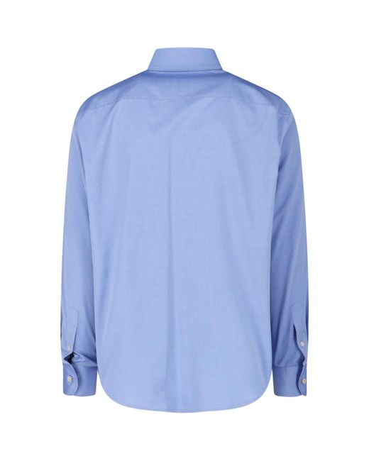 Valentino Blue Cotton Shirt "Vgold" for men
