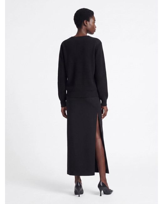 Khaite Black High-Waist Pencil Skirt