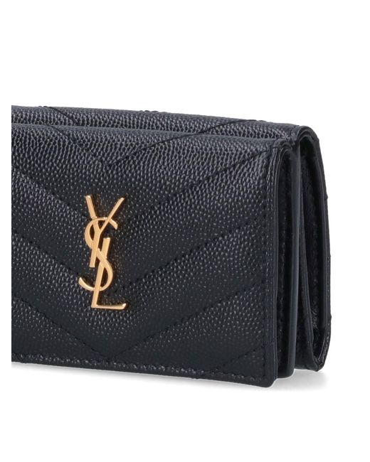 Saint Laurent Black "cassandre" Wallet