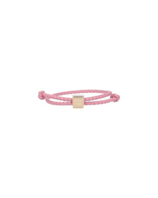 Miu Miu Pink Leather Bracelet