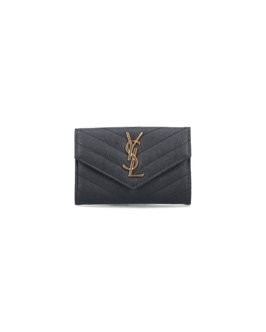 Saint Laurent Black "cassandre" Small Wallet
