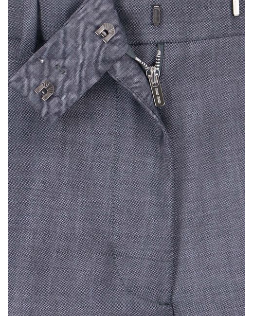 Miu Miu Blue Tailored Trousers