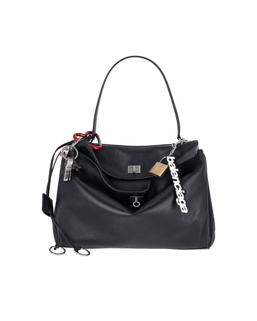 Balenciaga Black Medium Bag With 'Rodeo' Charms