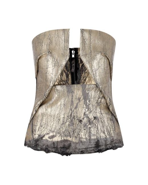 Rick Owens Gray Kunst" Bustier Top