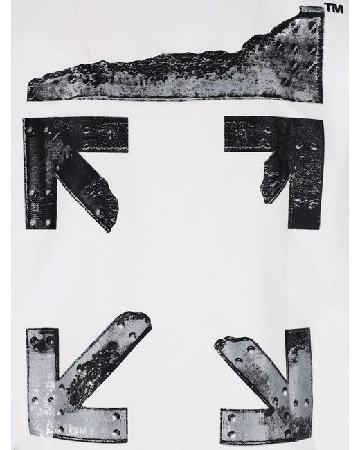 Off-White c/o Virgil Abloh White Metal Arrow Cotton T-Shirt for men