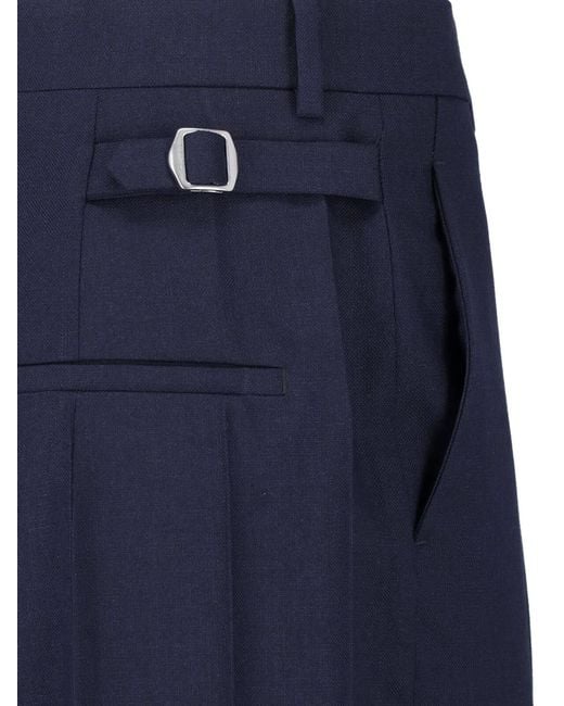Bottega Veneta Blue Tailored Wool Trousers