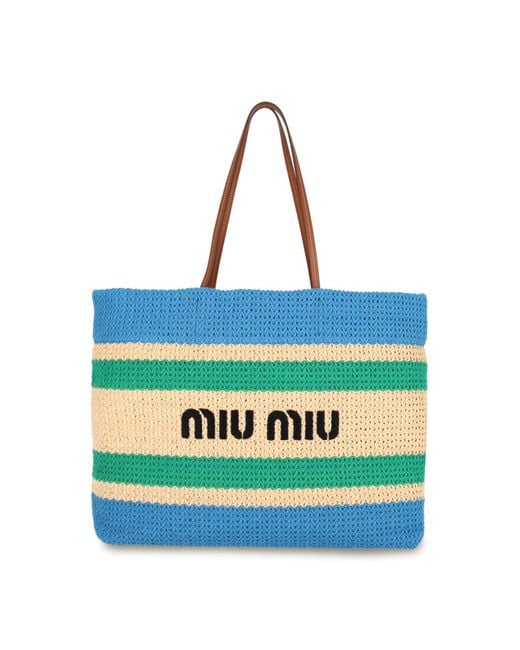 Miu Miu Blue Shopping Bag