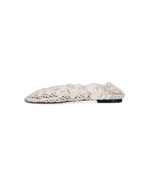 Odissi White Ballet Flats "Iris"
