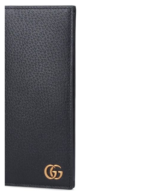Gucci Black Long Bi-fold Wallet "Gg Marmont" for men